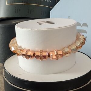 Chic Rose Gold Beaded Bracelet